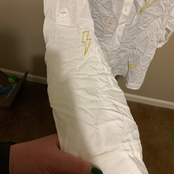 Torrid-DROP SHOULDER BUTTON-FRONT TOP - LIGHTNING WHITE - Picture 13 of 14